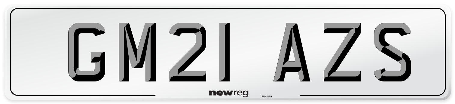 GM21 AZS Number Plate from New Reg